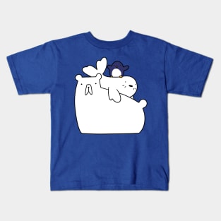 Polar Bear Harp Seal and Penguin Kids T-Shirt